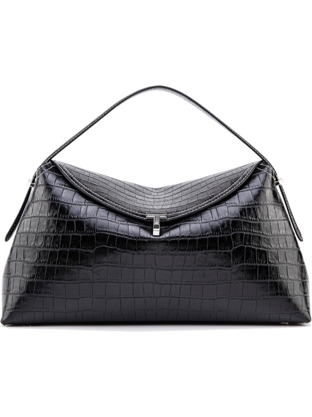 Stylish Women's Microfiber Leather Crossbody Bag with T Lock Closure - Chic